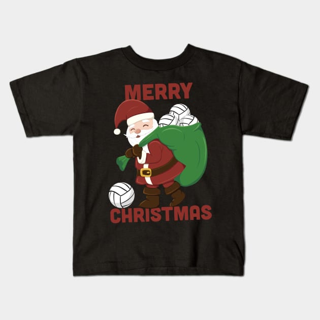 Santa Claus for Volleyball Lovers Kids T-Shirt by HHT